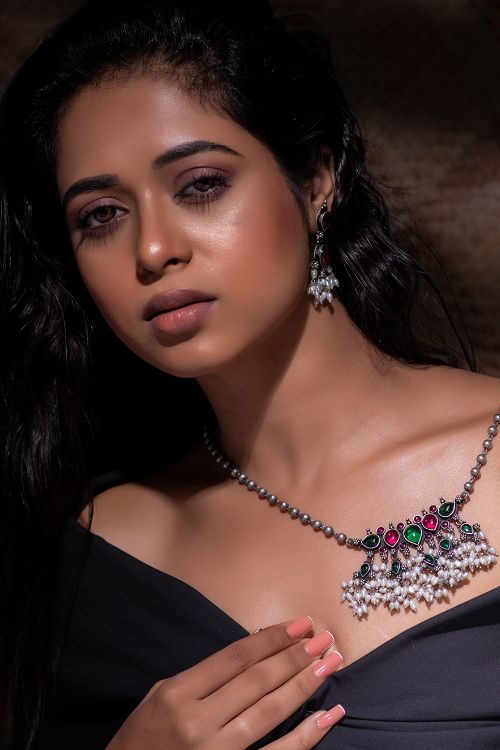 India Craft House Pure Silver Traditional Maharashtrian Set - Tanmani Set