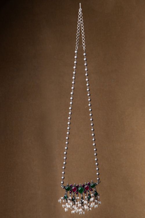 India Craft House Pure Silver Traditional Maharashtrian Set - Tanmani Set