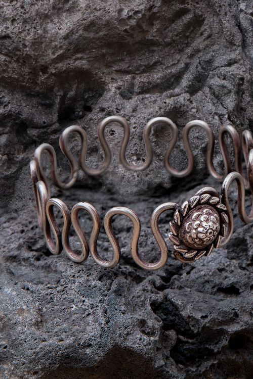 India Craft House Pure Silver Traditional Maharashtrian Armband - Baazuband