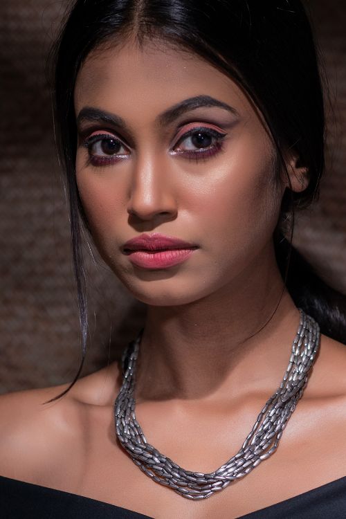 India Craft House Pure Silver Traditional Maharashtrian Neckpiece - Tandulhar