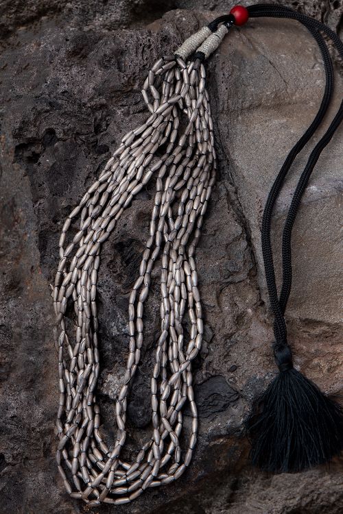 India Craft House Pure Silver Traditional Maharashtrian Neckpiece - Tandulhar