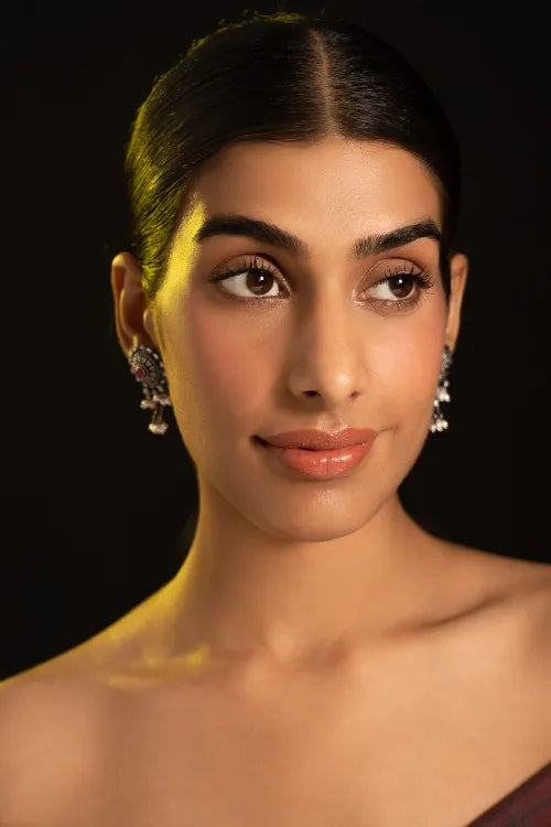 TICH Pure Silver Traditional Maharashtrian Earrings - Chandnya