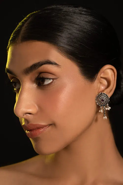 TICH Pure Silver Traditional Maharashtrian Earrings - Chandnya