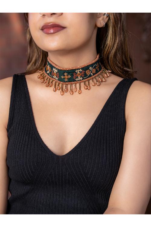 Craftroots Green Beads Rabari Choker