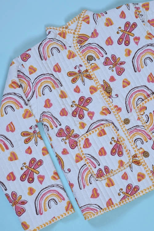 Poddar Exports Rainbow Kids Quilted Jacket