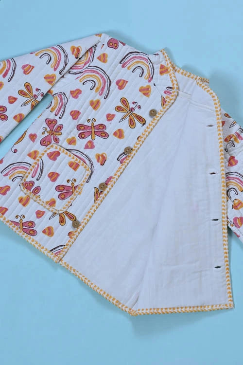 Poddar Exports Rainbow Kids Quilted Jacket