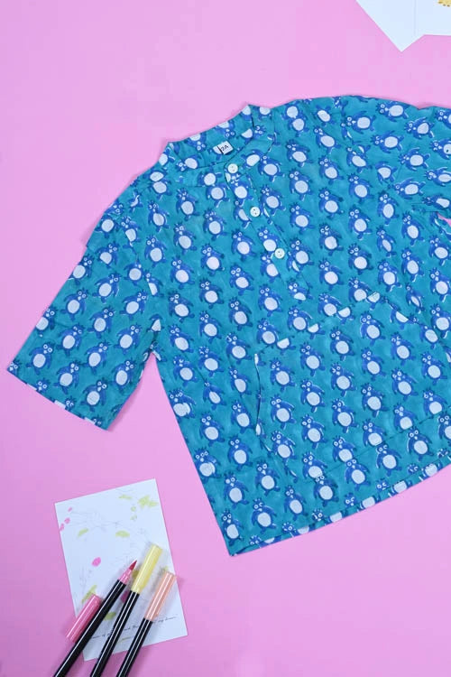 Poddar Exports Penguin Kids Cotton Night Suit Set