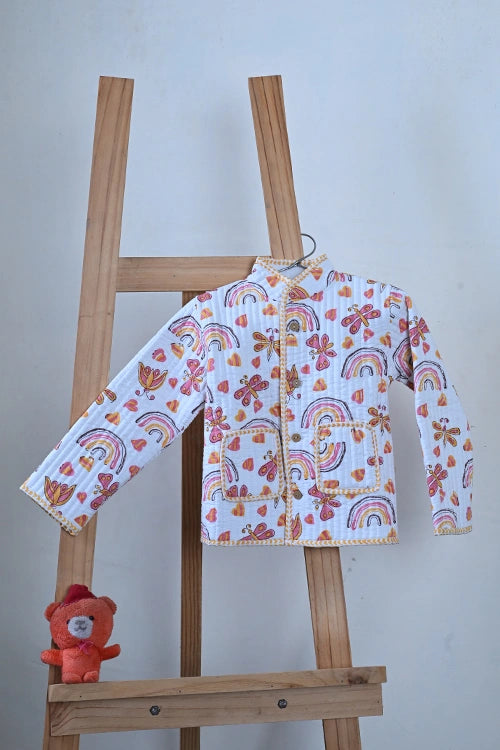Poddar Exports Rainbow Kids Quilted Jacket