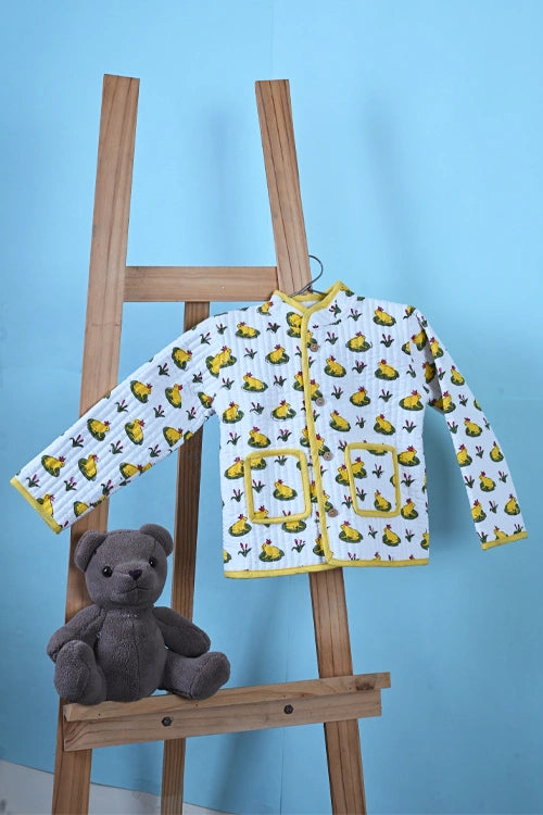 Poddar Exports Yellow Frog Kids Quilted Jacket