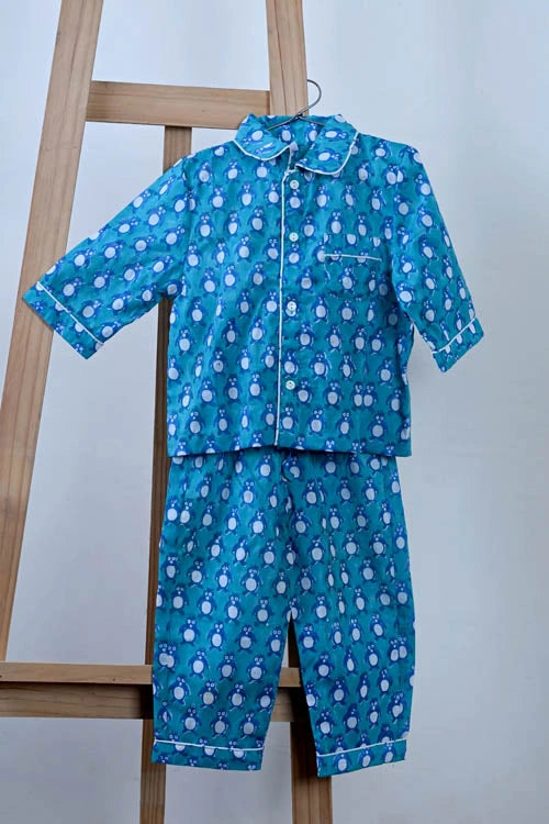 Poddar Exports Penguin Kids Cotton Night Suit Set
