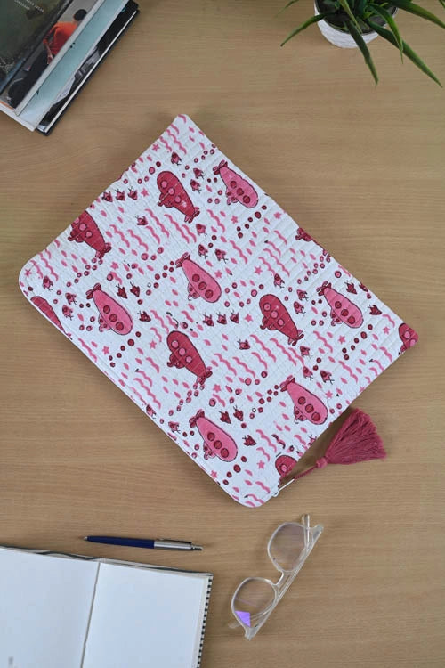 Poddar Exports Pink Submarine Laptop Sleeve