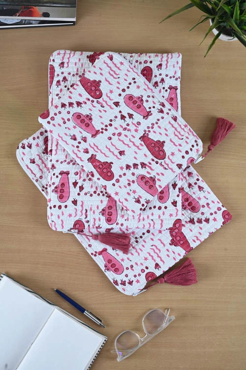 Poddar Exports Pink Submarine Laptop Sleeve