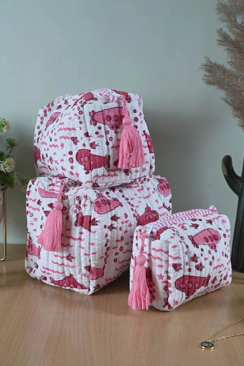 Poddar Exports Pink Submarine Multi Purpose Pouch