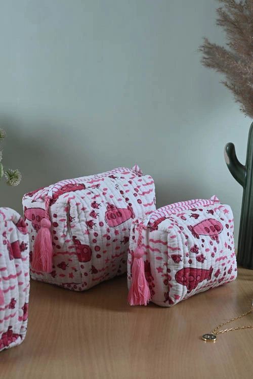 Poddar Exports Pink Submarine Multi Purpose Pouch