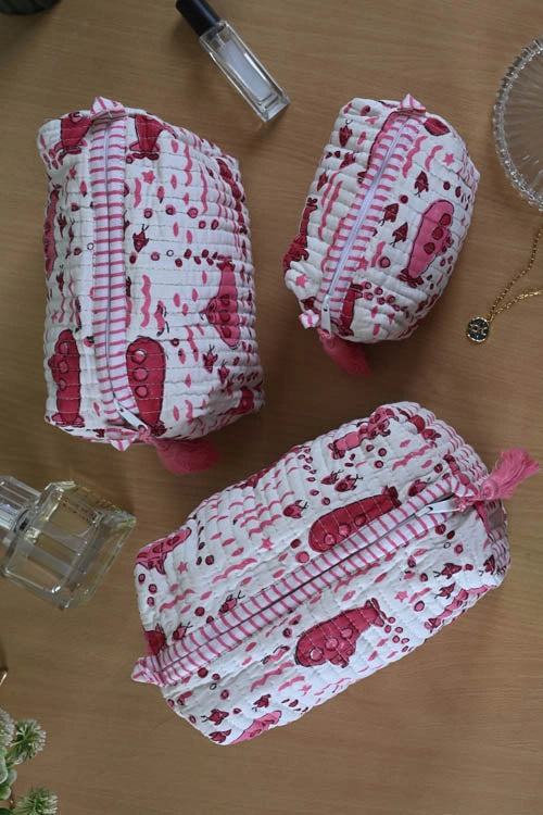 Poddar Exports Pink Submarine Multi Purpose Pouch
