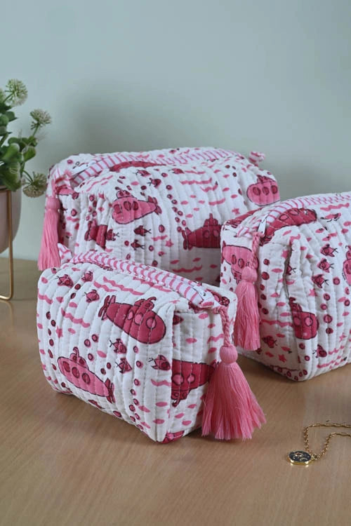 Poddar Exports Pink Submarine Multi Purpose Pouch