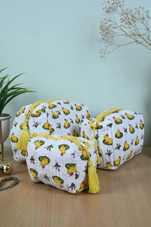 Poddar Exports Yellow Frog Multi Purpose Pouch