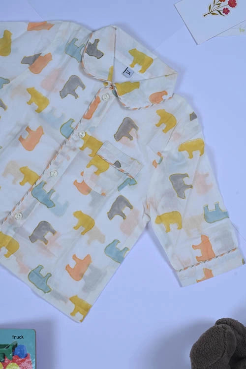 Poddar Exports Panda Kids Cotton Night Suit Set