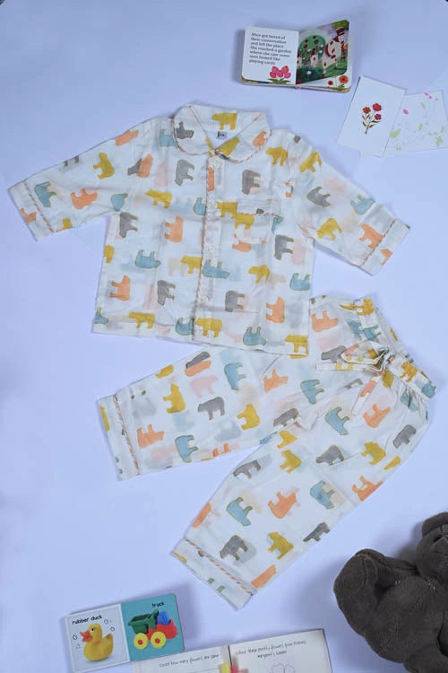 Poddar Exports Panda Kids Cotton Night Suit Set