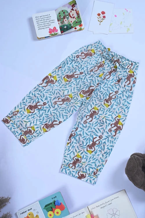 Poddar Exports Monkey Kids Cotton Night Suit Set