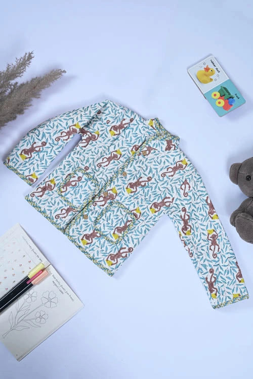 Poddar Exports Monkey Kids Quilted Jacket