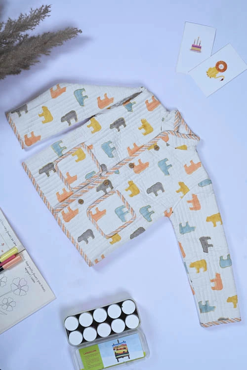 Poddar Exports Panda Kids Quilted Jacket