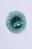 Antarang-  Aasmani (Blue) Bead Jumki Ring,  100% Cotton. Hand Made By Divyang Rural Women.