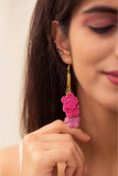 Samoolam Swing Earrings - Pink Poppies