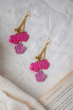 Samoolam Swing Earrings - Pink Poppies