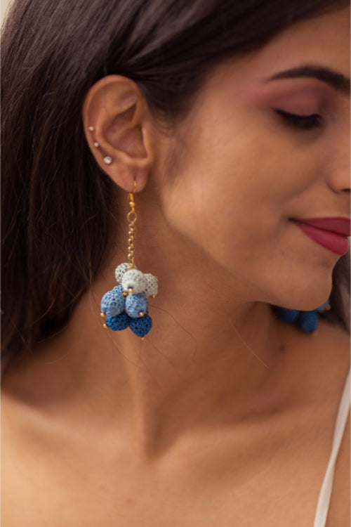 Samoolam Swing Earrings ~ Blue Ombre