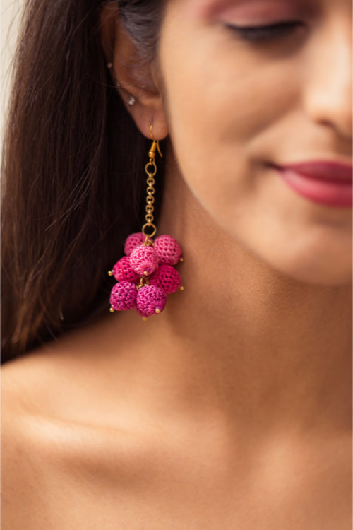 Samoolam Swing Earrings ~ Purple Ombre