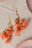 Samoolam Swing Earrings - Orange Floral