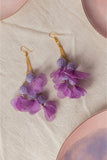 Samoolam Swing Earrings - Purple Floral
