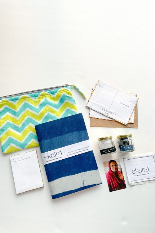 Sustainable Thoughtful Hamper By Ekatra - Indigo Stripes