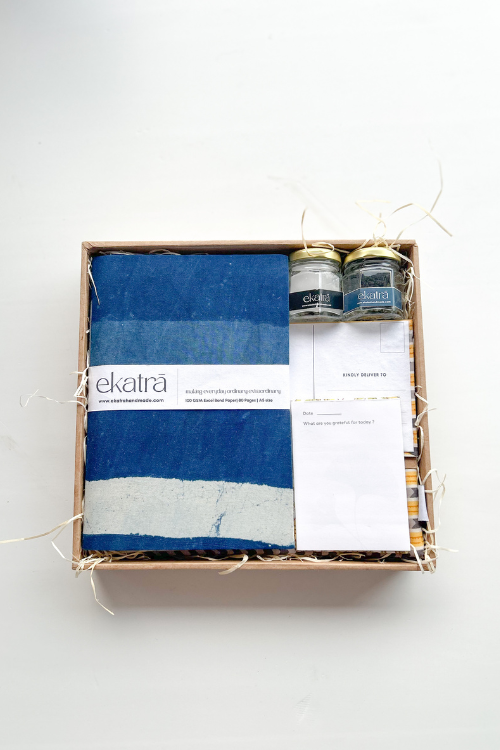 Sustainable Thoughtful Hamper By Ekatra - Indigo Stripes