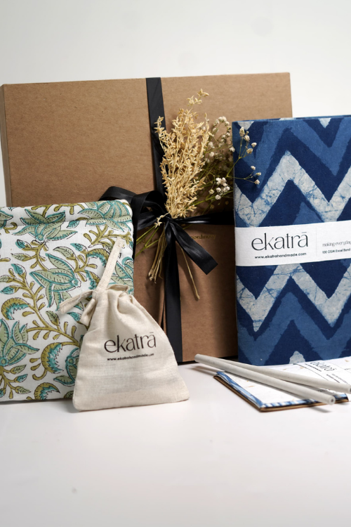 Sustainable Thoughtful Hamper By Ekatra - Indigo Chevron