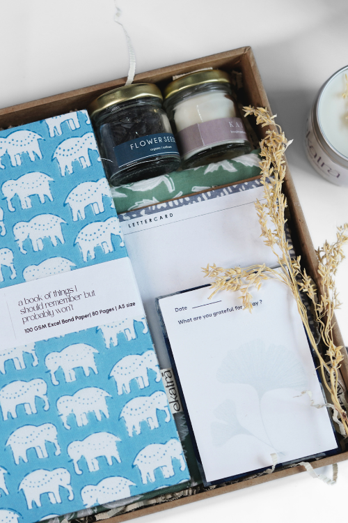Sustainable Gratitude Hamper By Ekatra - Blue Elephant Motif