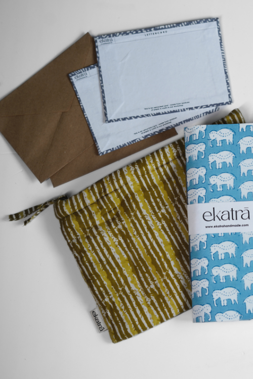 Sustainable Gratitude Hamper By Ekatra - Blue Elephant Motif