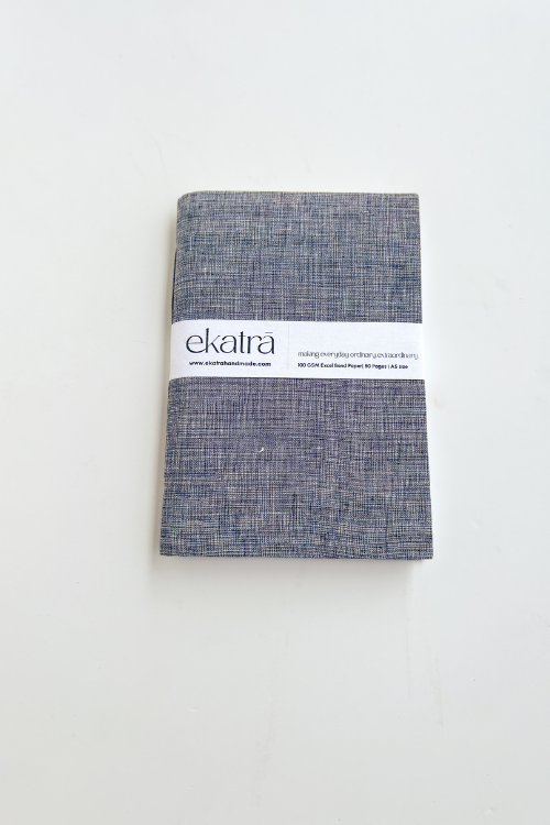 Ekatra A5 Handmade Journal - Solid Grey ( Set Of 2 )