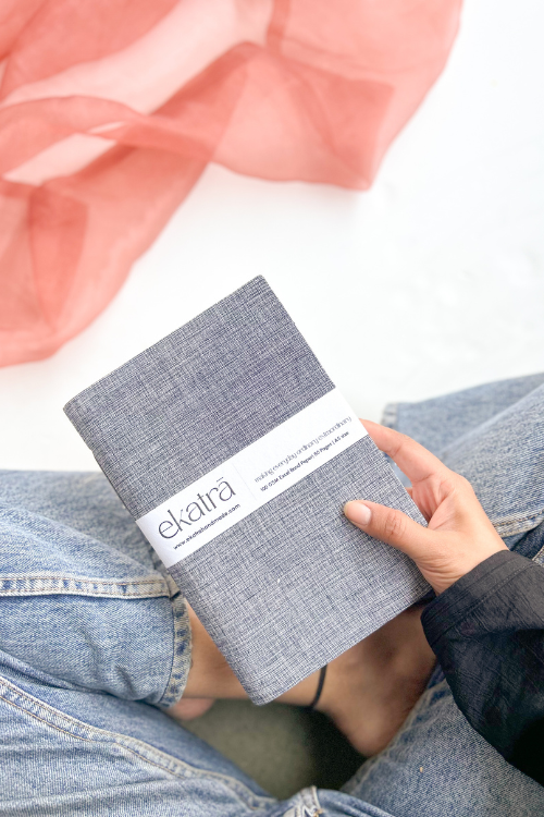 Ekatra A5 Handmade Journal - Solid Grey ( Set Of 2 )