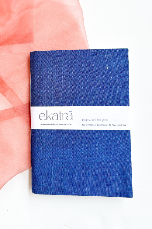 Ekatra A5 Handmade Journal - Solid Blue ( Set Of 2 )