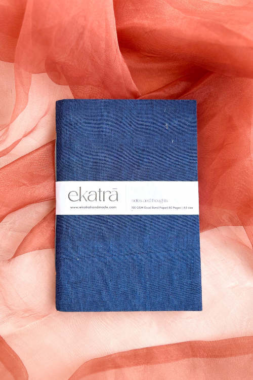 Ekatra A5 Handmade Journal - Solid Blue ( Set Of 2 )