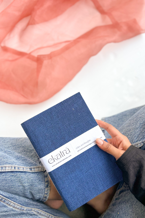 Ekatra A5 Handmade Journal - Solid Blue ( Set Of 2 )