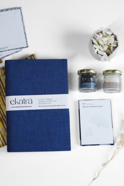 Sustainable Gratitude Hamper By Ekatra - Blue Solid