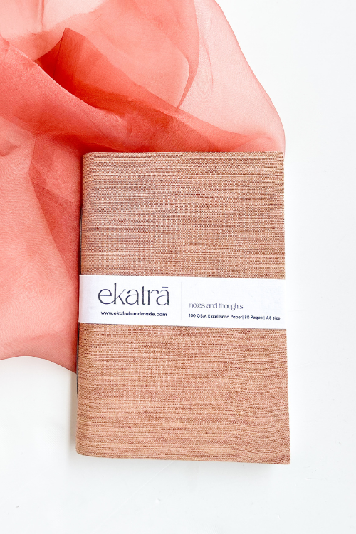 Ekatra A5 Handmade Journal - Solid Beige ( Set Of 2 )