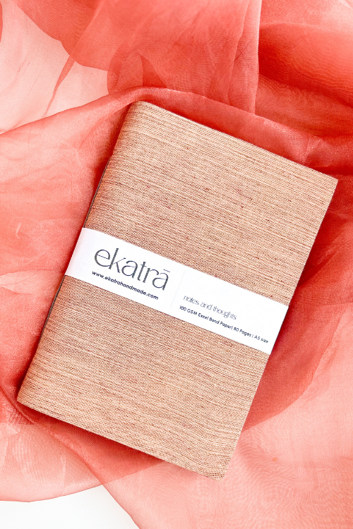 Ekatra A5 Handmade Journal - Solid Beige ( Set Of 2 )