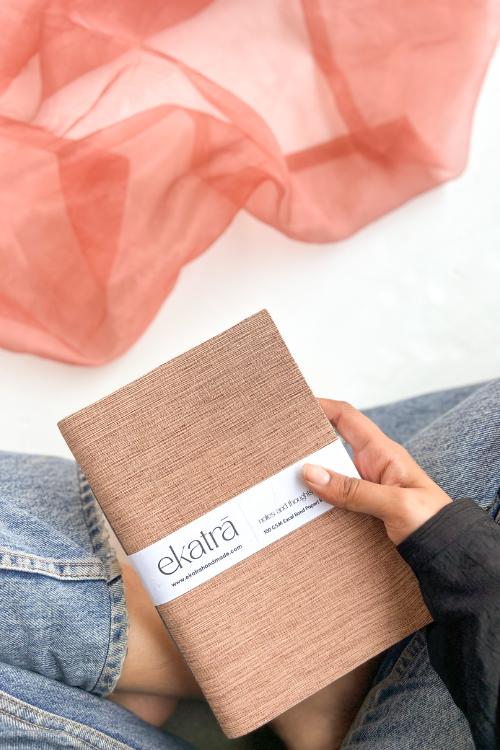 Ekatra A5 Handmade Journal - Solid Beige ( Set Of 2 )