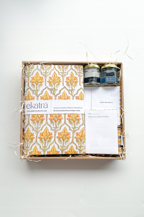 Sustainable Gratitude Hamper By Ekatra - Yellow Floral