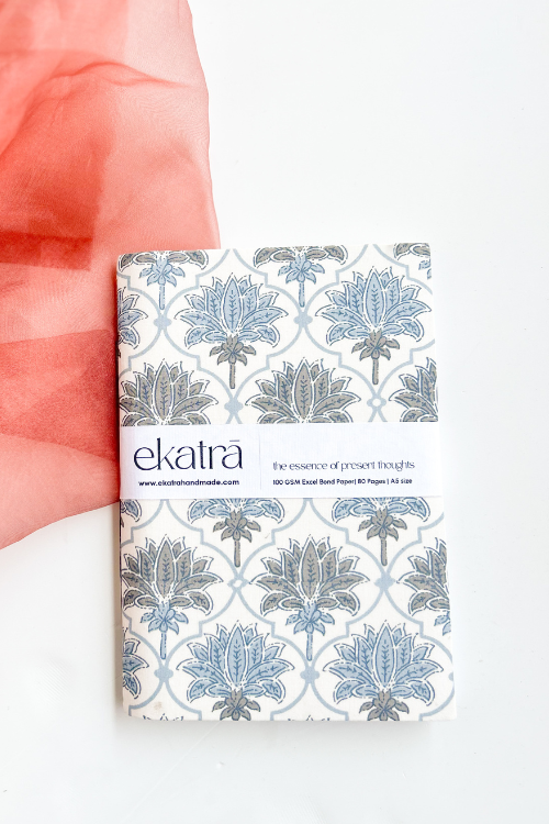 Ekatra A5 Handmade Journal - Blue Lotus ( Set Of 2 )
