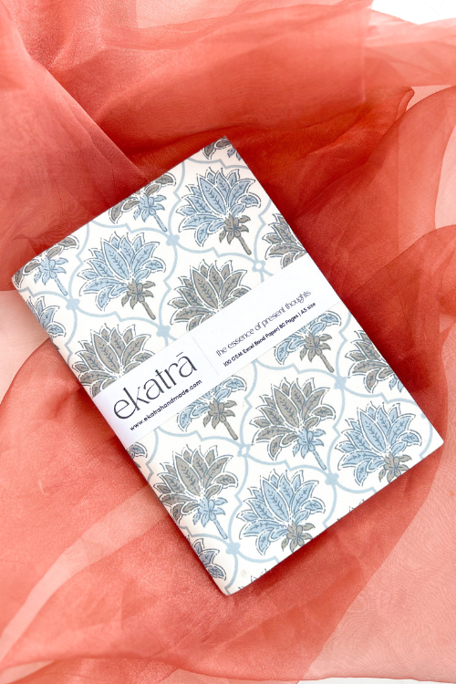 Ekatra A5 Handmade Journal - Blue Lotus ( Set Of 2 )